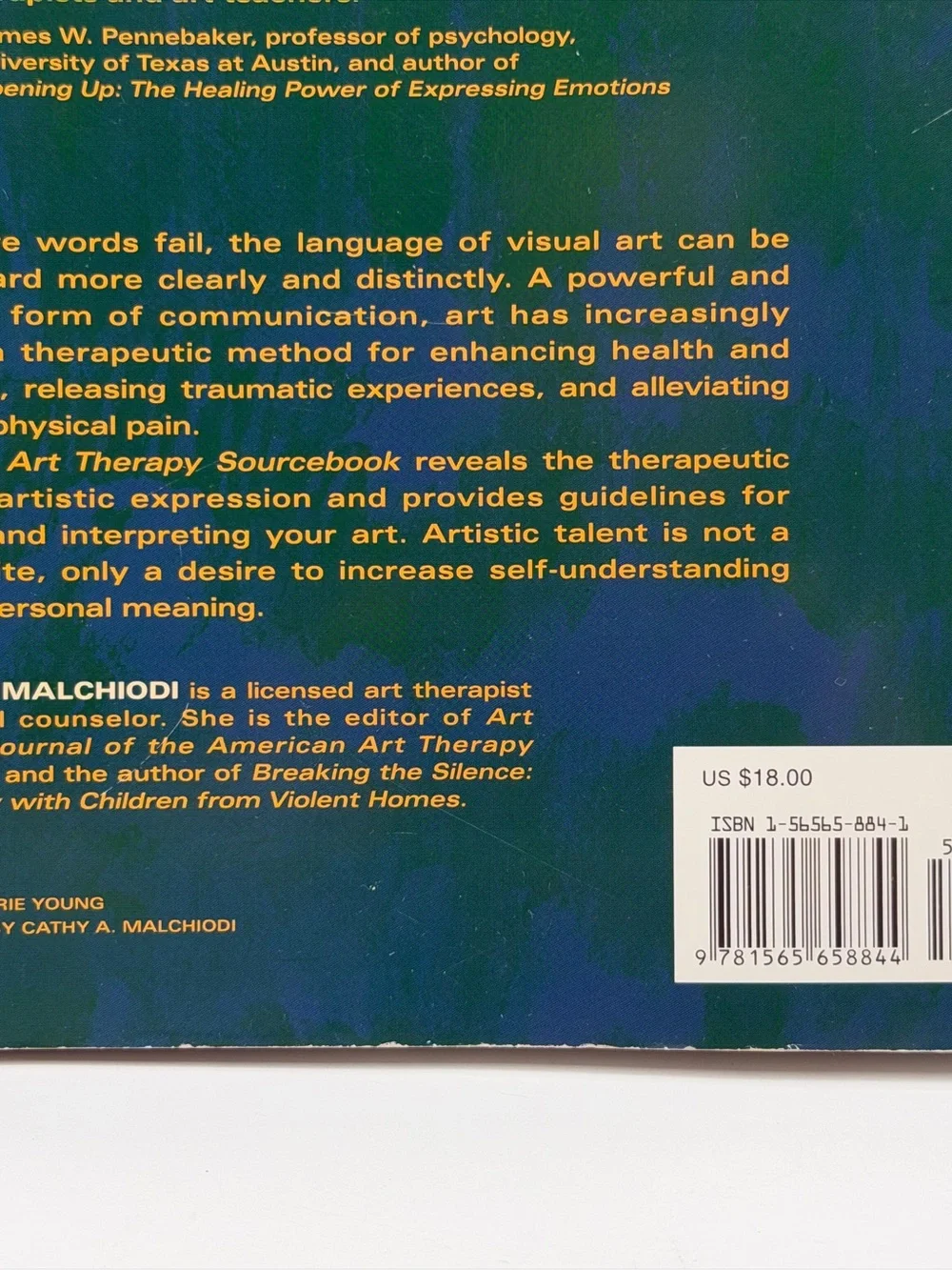 The Art Therapy Sourcebook by Cathy A. Malchiodi (Paperback Book, 1998)